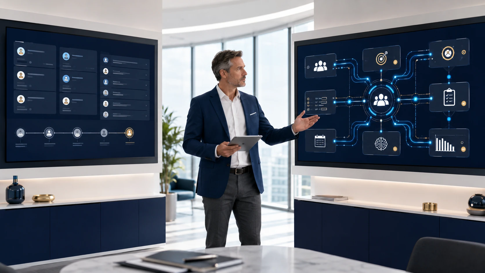 Artykuł porównujący CRM i AI Operating System dla multiagencji
